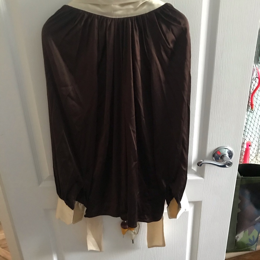 Brown Silk Top - image 3